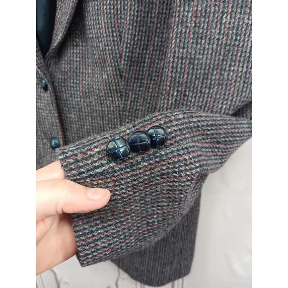 VTG EC Cross County‎ Fashions Womens 100% Pure Wool Blazer SZ 12 Navy Blue Lined - Picture 8 of 16